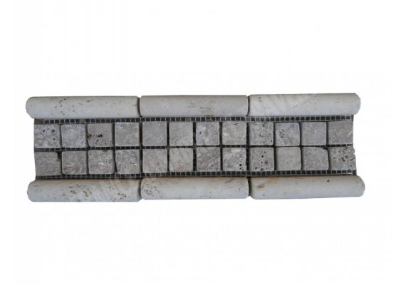 Travertin Frise Moulure Beige & Noce 30x8 cm 1