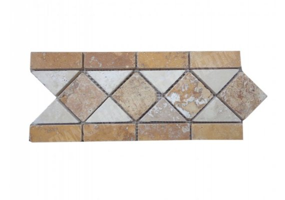 Travertin Frise Jaune & Beige 28,5x12 cm 1