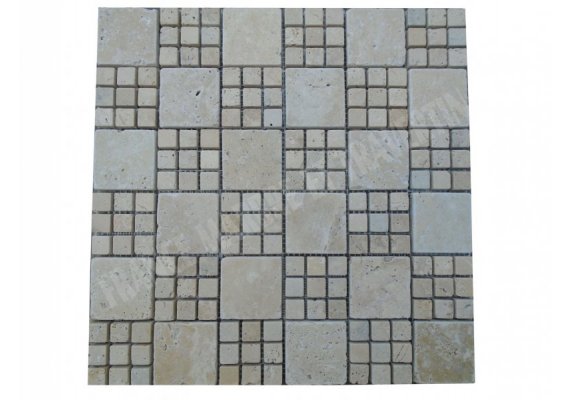 Travertin Beige Mosaïque Monaco Antique 1