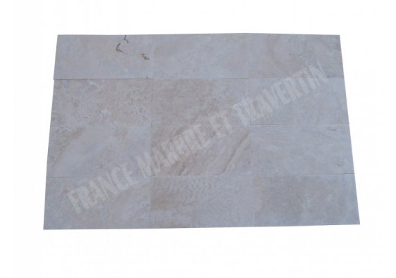 Travertin Ivoire Blanc 20x40x1,2cm Adouci 1