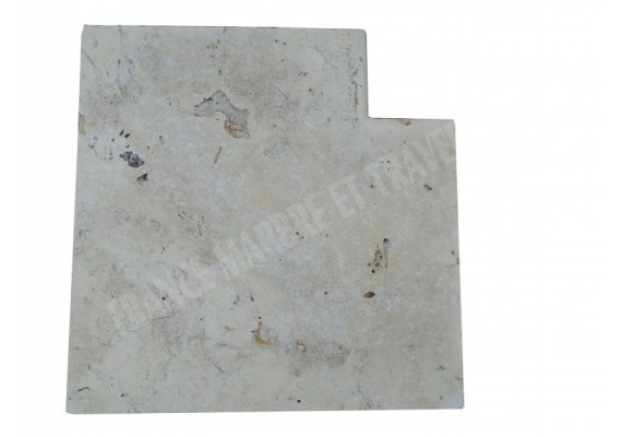 Travertin Beige 3B Margelle Rentrant 40x40 3 Arrondi 1