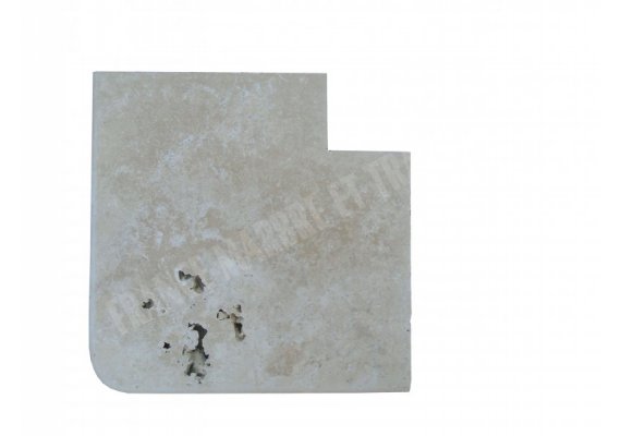Travertin Beige A Margelle Sortant 40x40 3 cm Arrondi 1