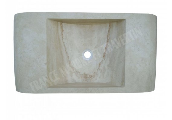 Travertin Beige Évier 80x40 15 cm Adouci 1