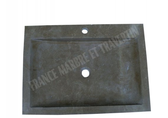 Travertin Noce Evier 70x50 10 cm Adouci 1