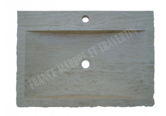 Travertin Beige Évier 70x50 10 cm Éclate 1