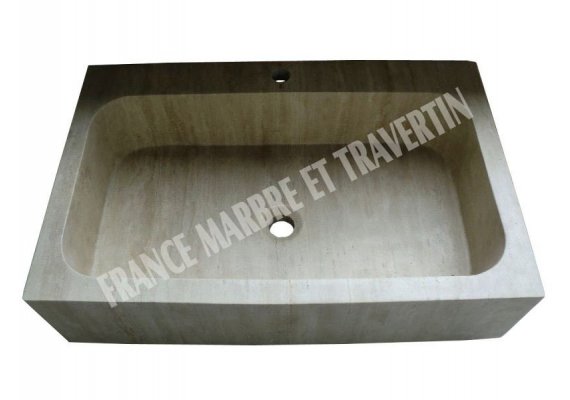 Travertin Classique Beige Évier 70x45x18 cm Adouci 1