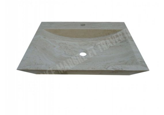 Travertin Beige Évier 60x45 10 cm Trapeze  1