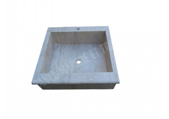 Travertin Beige Évier 70x50 20 cm Adouci 1