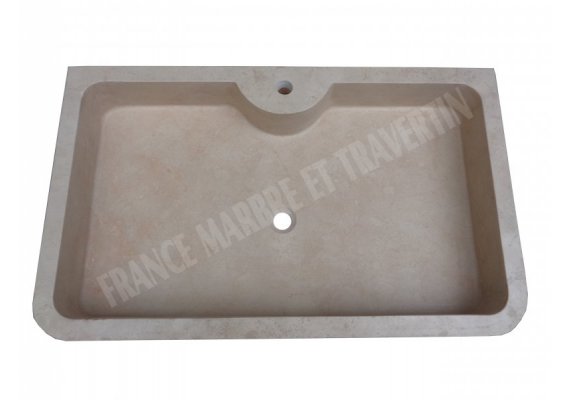 Travertin Beige Évier 100x60 15 cm Adouci 1
