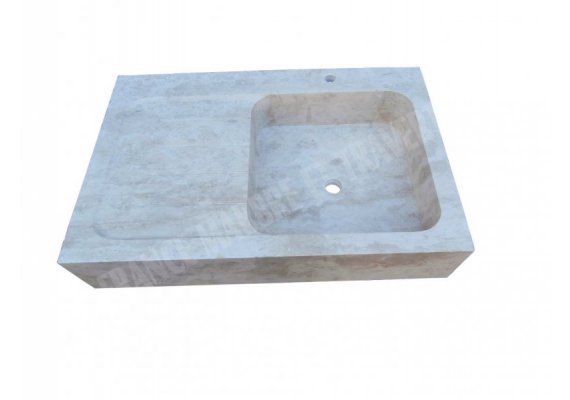 Travertin Beige Évier 90x60 18 cm Adouci 1