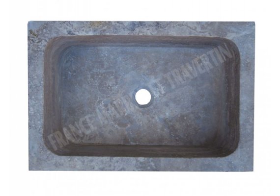 Travertin Noce Évier 70x46 18 cm Adouci 1