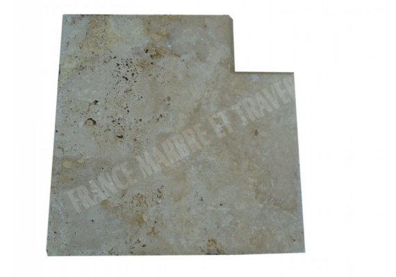 Travertin Beige 3A Margelle Rentrant 40x40 5 Arrondi 1