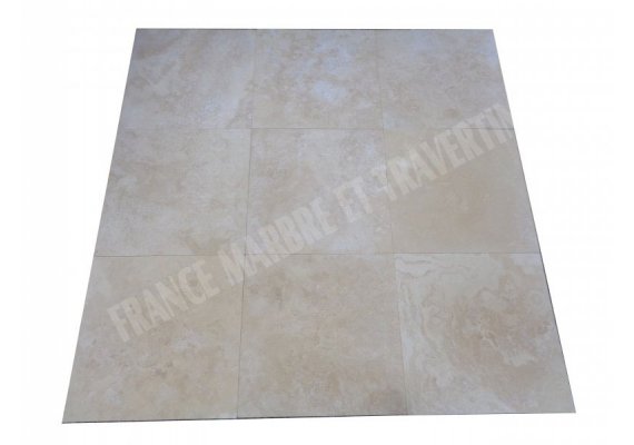 Travertin Beige Extra Clair 40x40 1,2 cm Adouci 1