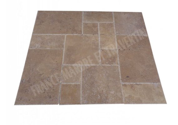 Travertin Noce Opus Romain 1,2 cm Brossé 1