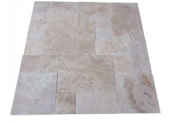 Travertin Beige Nuance Opus Romain 1,2 cm Brossé 1