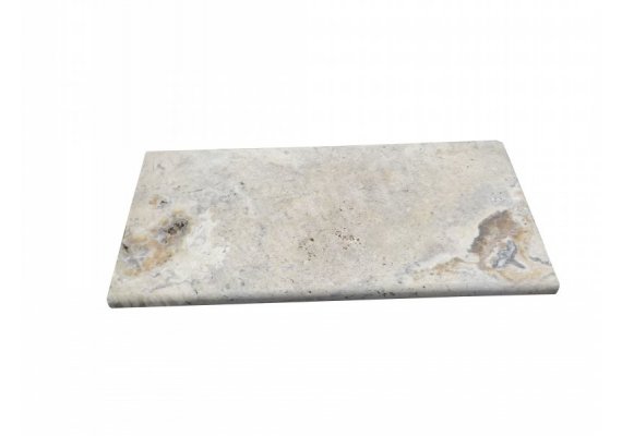 Travertin Argento Margelle 30,5x61 3 cm Arrondi 1