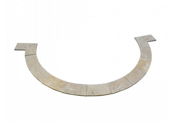 Travertin Beige Margelle Courbe 150/33 3 cm Droit 1