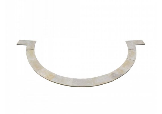 Travertin Beige Margelle Courbe 150/25 3 cm Droit 1