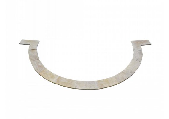 Travertin Beige Margelle Courbe 150/25 3 cm Arrondi 1