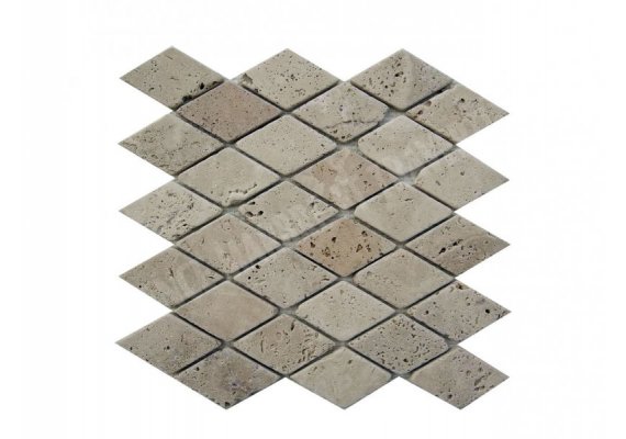 Travertin Beige Mosaïque Losange Antique  1