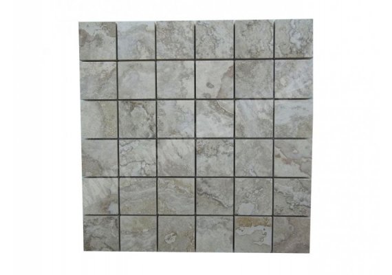 Travertin Ivoire Mosaïque 4,8x4,8 cm Adouci  1