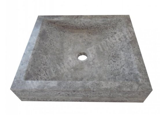 Travertin Silver Évier 50x50 10 cm Adouci 1