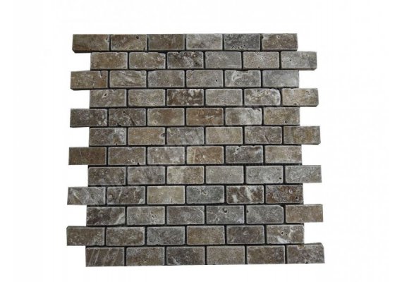 Travertin Noce Mosaïque 2,3x4,8 cm Antique  1