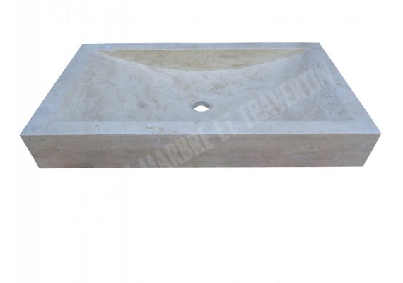 Travertin Beige Évier 70x40 10 cm Adouci 1