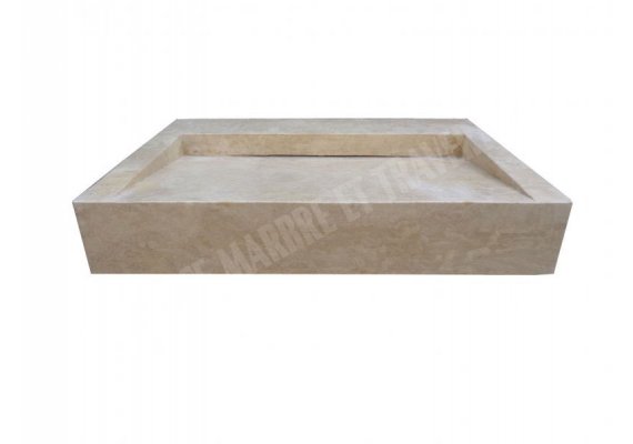 Travertin Beige Évier Design 50x70 12 cm Adouci 1