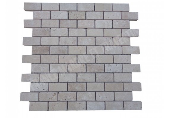 Travertin Beige Clair Mosaïque 2,3x4,8 cm  1