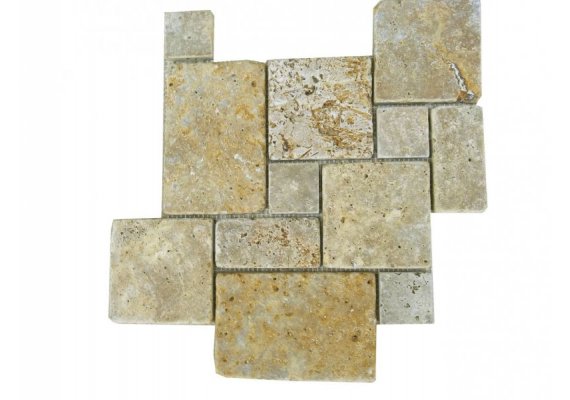 Travertin Jaune Mosaïque Big Opus Romain Antique 1