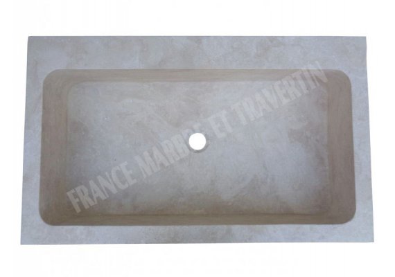 Travertin Beige Evier 100x60 20 cm 1