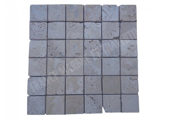 Travertin Beige Mosaïque 4,8x4,8 cm Antique 1