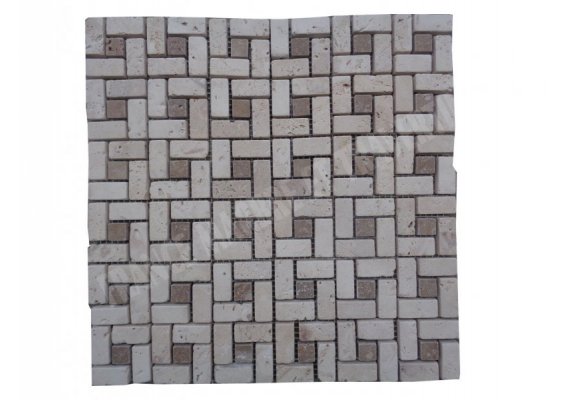Travertin Beige Mosaïque Petit Target  Antique 1