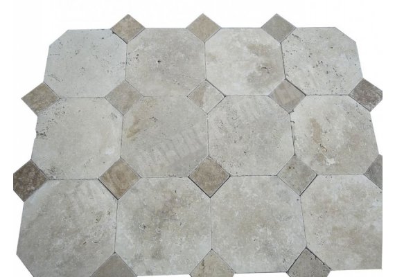 Travertin Beige & Noce Hexagone 30x30 1 cm  1