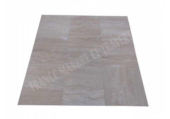 Travertin Beige Nuance Veiné 40x40 1,2 cm Poli 1