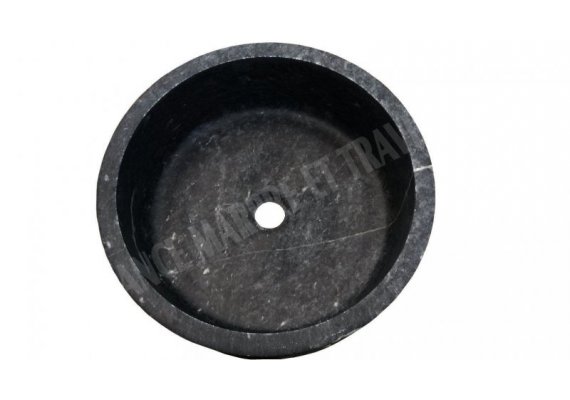 Marbre Noir Vasque Cylindre Poli 1