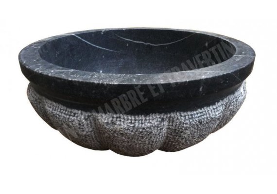 Marbre Noir Vasque Melon Boucharde 1