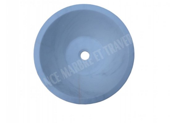 Vasque Dolomite Blanc Conique Poli 1