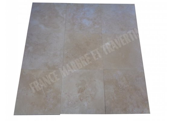 Travertin Beige Extra Clair 40x40 1,2 cm Poli 1