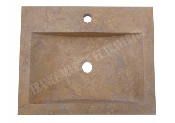 Travertin Jaune Évier 50x40 10 cm Adouci 1
