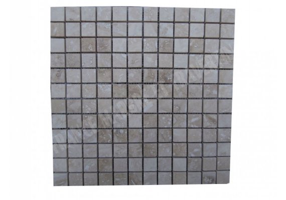 Travertin Beige Mosaïque 2,3x2,3 cm Adouci    1