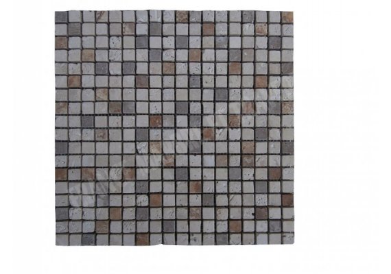 Travertin Mixte Mosaïqué 3 Couleur 1,5x1,5 cm Antique  1