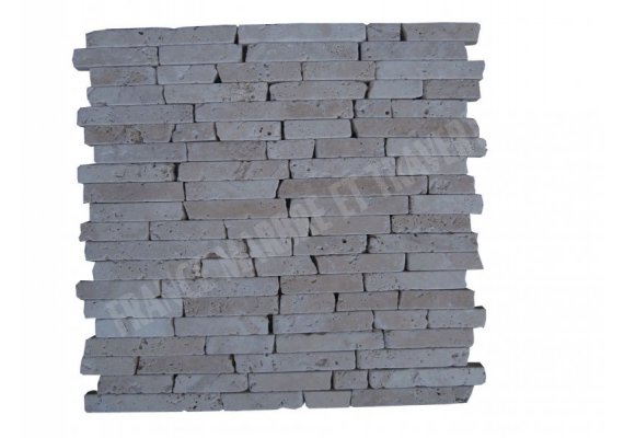 Travertin Beige Clair Mosaïque Bâtonnet Antique 1