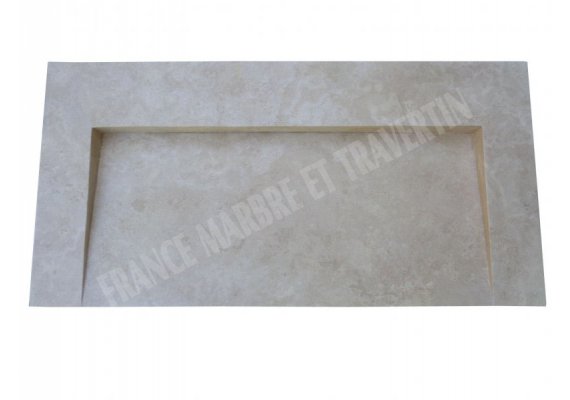 Travertin Beige Évier Design 100x50 12 cm Adouci 1