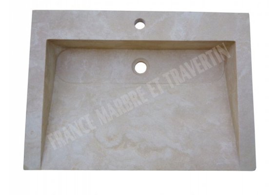 Travertin Beige Évier Old School 50x70 10 cm Adouci 1