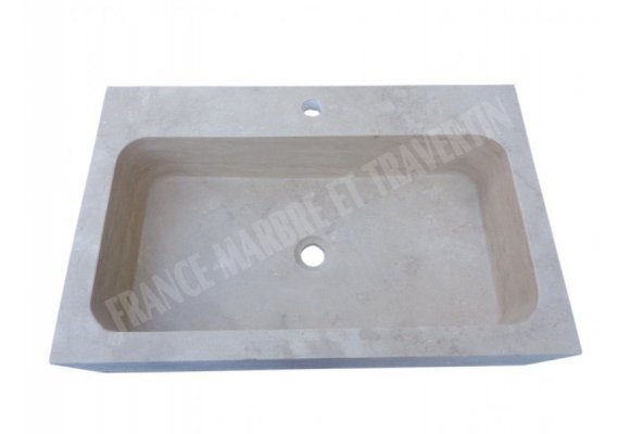 Travertin Beige Évier 70x40 15 cm Adouci 1