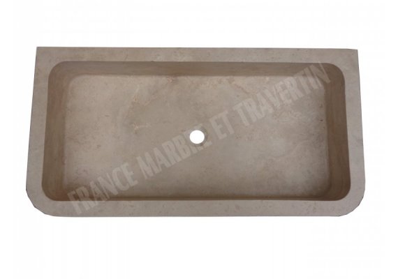 Travertin Beige Évier Bac 90x46 15 cm  1