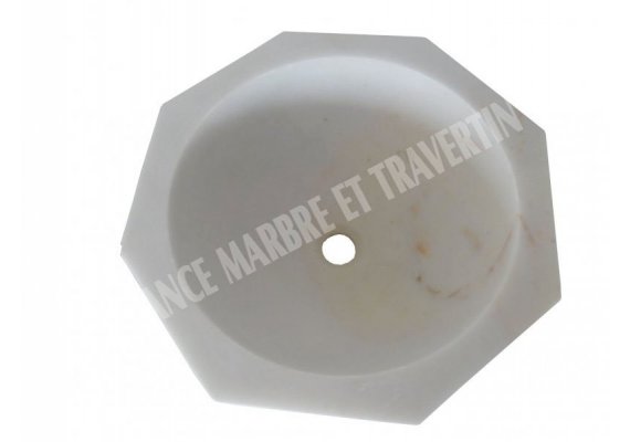 Marbre Blanc Vasque Octogonal 40x40 cm 1