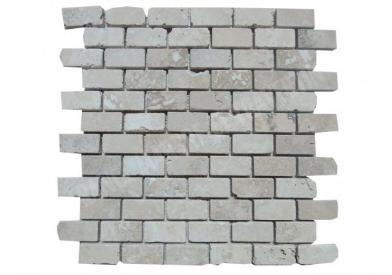 Travertin Beige Mosaïque 2,3x4,8 cm Rebouche  1